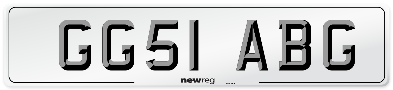 GG51 ABG Number Plate from New Reg